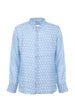 MC2 SAINT BARTH Shirts PAMP001 01129H Blue/Ivory