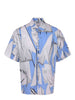 MSGM Camicie 3840ME12 257050-84 Bianco/celeste