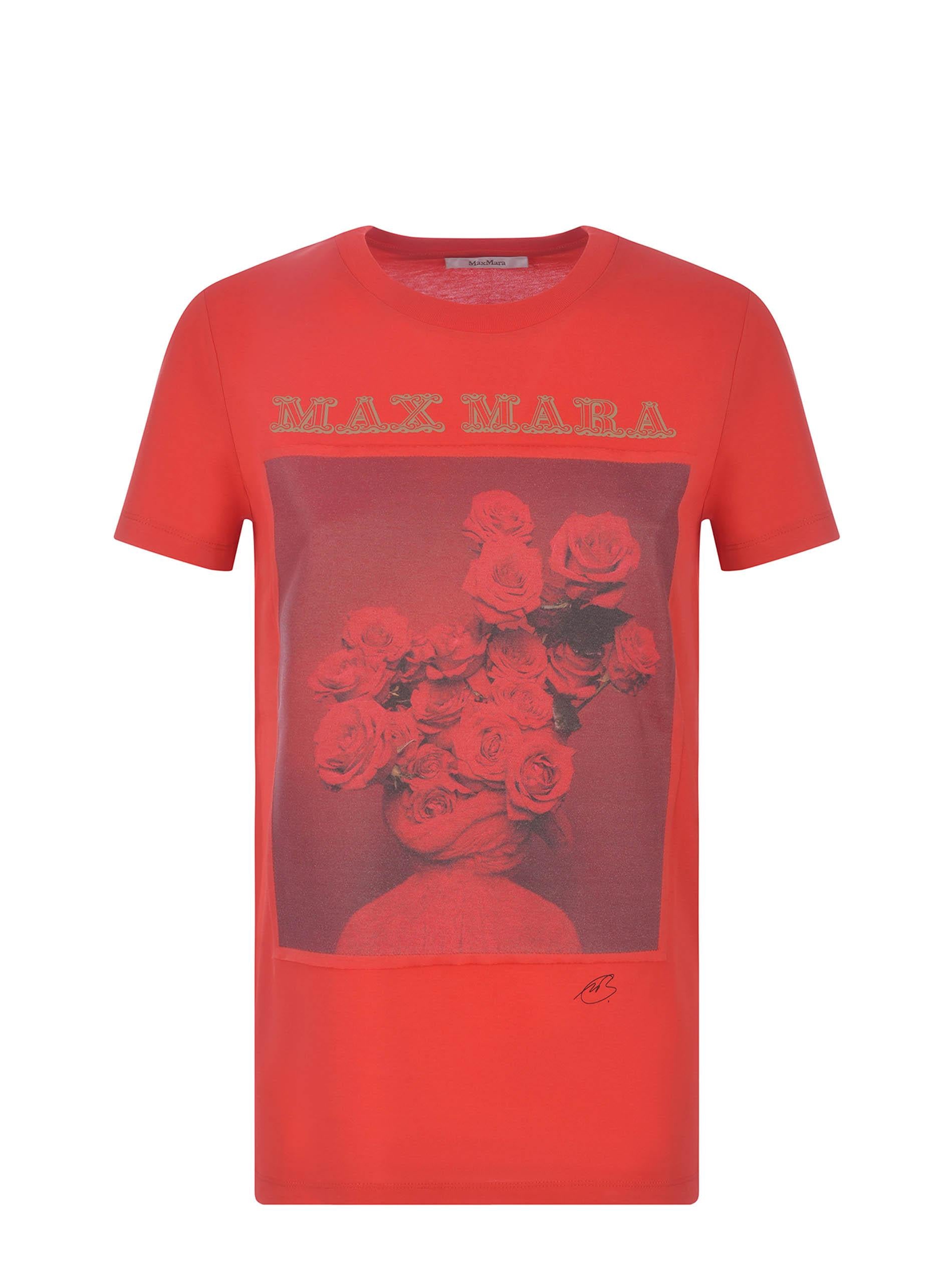 T-shirt Max Mara "Fiori" in cotone 