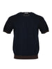 CLAQ T-shirt CQ1200012 BLUE Dark blue/Brown